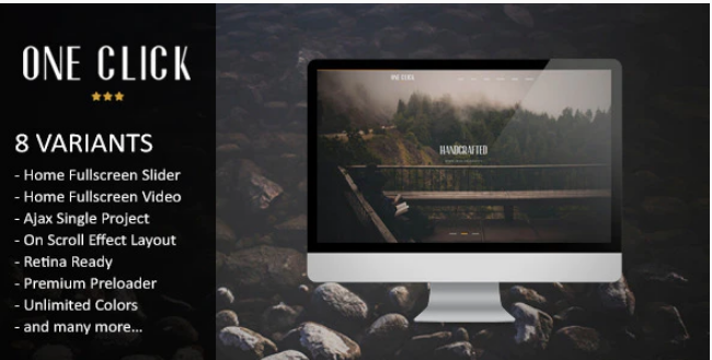 One Click Parallax One Page HTML Template