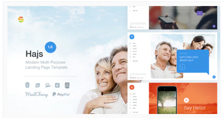 Hajs Modern Multi Purpose Landing Page Template