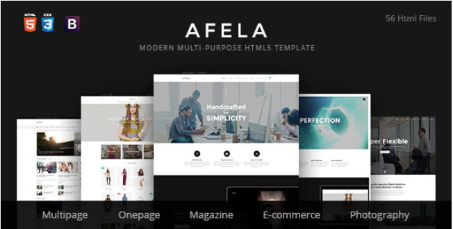 Afela Flexible Multi Purpose HTML5 Template