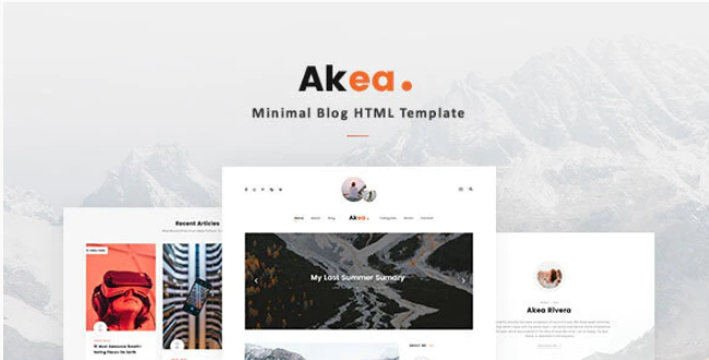 Akea Minimal Blog HTML Template