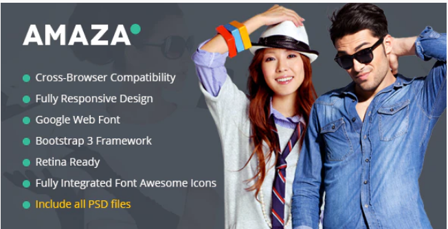 Amaza Fashion Store HTML Template