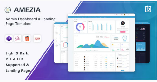 Amezia Responsive Admin Dashboard Template