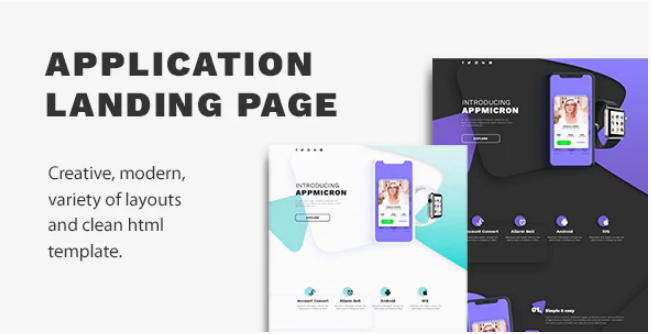 Appmicron App Product Landing page