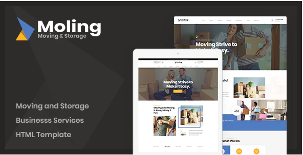 Moling Moving and Storage Services HTML Template