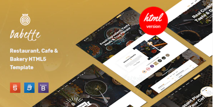 Babette Restaurant Cafe HTML5 Template