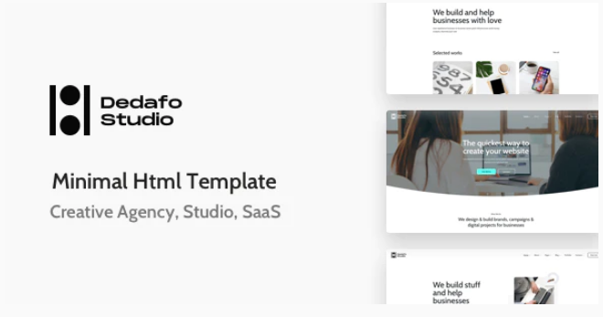 Dedafo Corporate SaaS Technology HTML Minimal Template