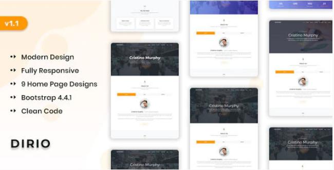 Dirio Personal Portfolio and Resume Template