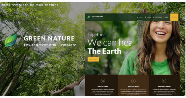 Green Nature Environmental HTML Template