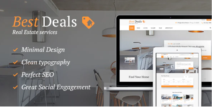 Best Deals A Modern Property Sales Rental WordPress Theme