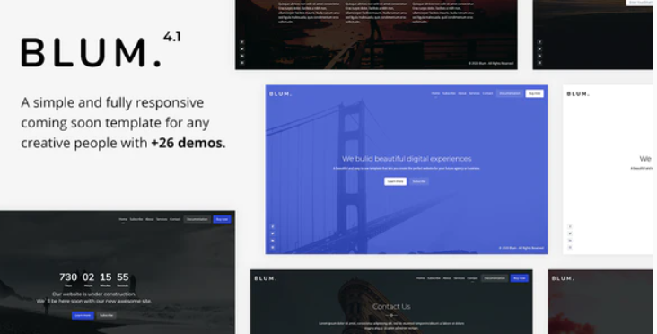 Blum Responsive Coming Soon Template