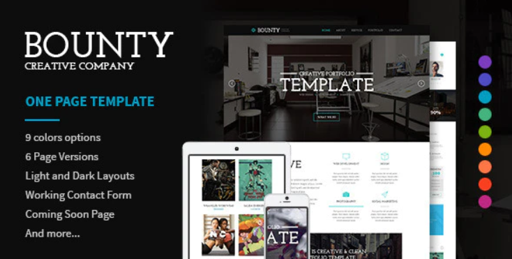 Bounty Modern Responsive HTML Template