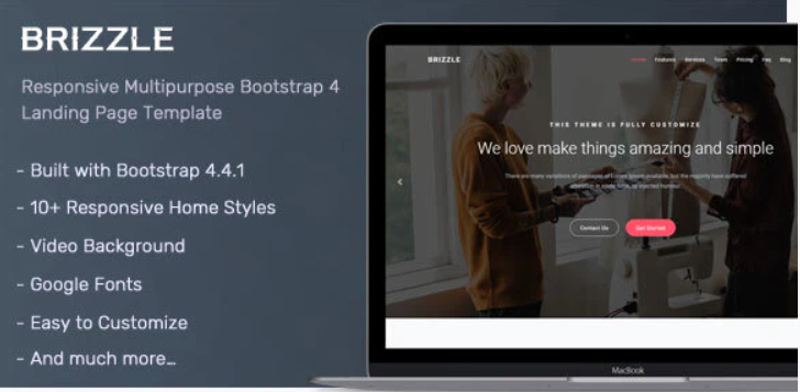 Brizzle Landing Page Template