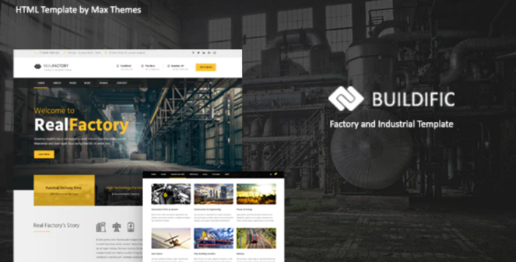 Buildific Factory and Industrial HTML Template