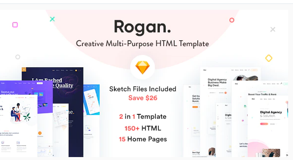 Rogan Creative Multipurpose HTML RTL template