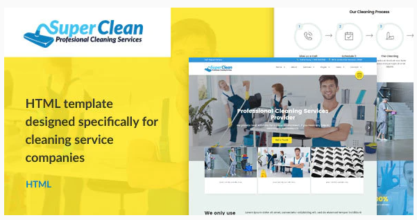 Super Clean Cleaning Services HTML Template