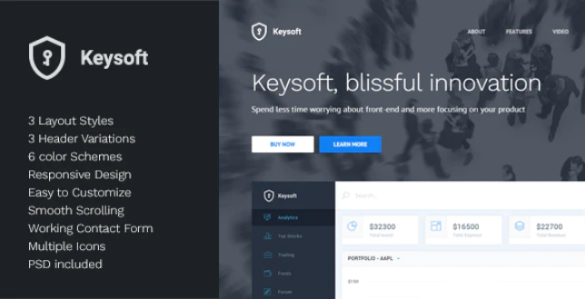 KeySoft Software Landing Page