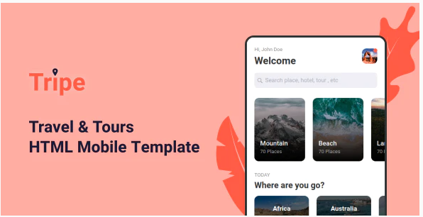 Tripe Travel Tour Mobile Template