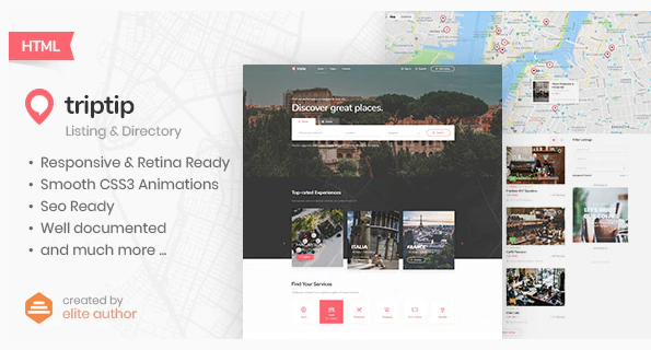 TripTip Listing Directory HTML5 Template