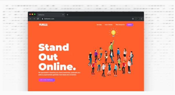 Turus Digital Marketing Agency One Page HTML Templates