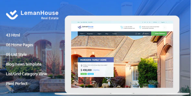 Lemanhouse Real Estate HTML Template