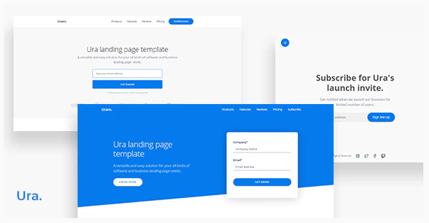 Ura Multipurpose Landing Page Template