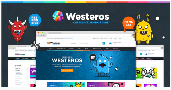 Westeros Custom Clothing Responsive HTML Template