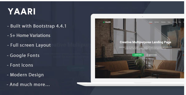 Yaari Landing Page Template