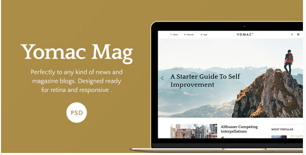 Yomac — Magazine and Blog PSD Template