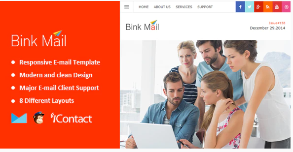 Bink Mail Responsive E mail Template Themebuilder Access