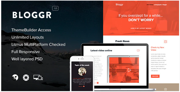 Bloggr Responsive Email Themebuilder Access