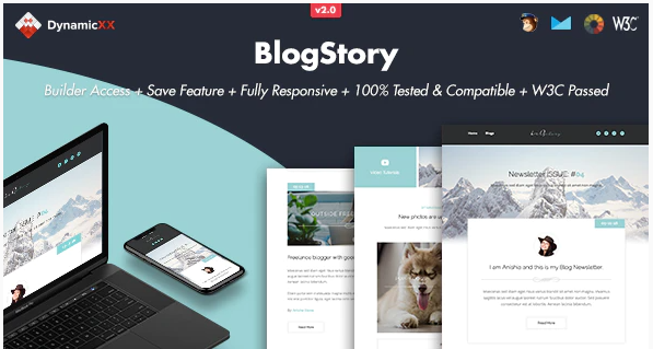 BlogStory Responsive Email Online Template Builder