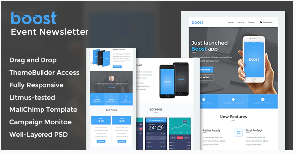 Boost App Promotional Email Online Builder Access