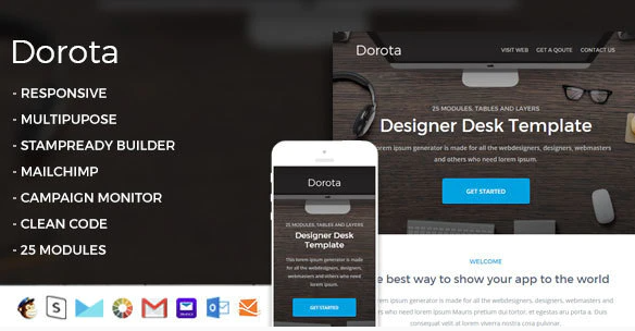 Dorota Responsive Email Template StampReady Builder