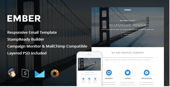 Ember Responsive Email StampReady Builder