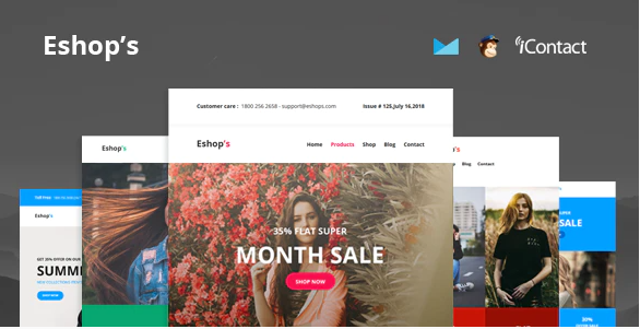 Eshops Mail 8 Unique Responsive Email set Online Access