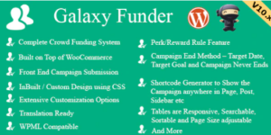 Galaxy Funder WooCommerce Crowdfunding System