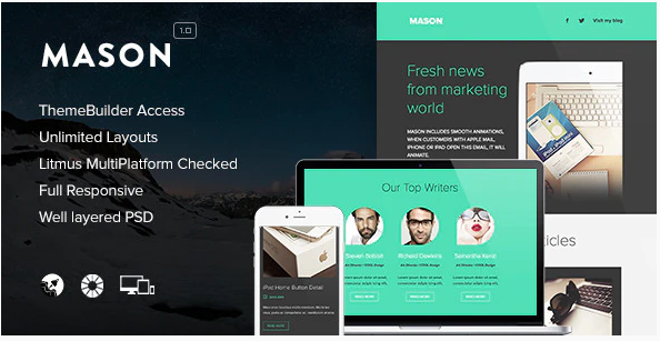 Mason Responsive Email Themebuilder Access