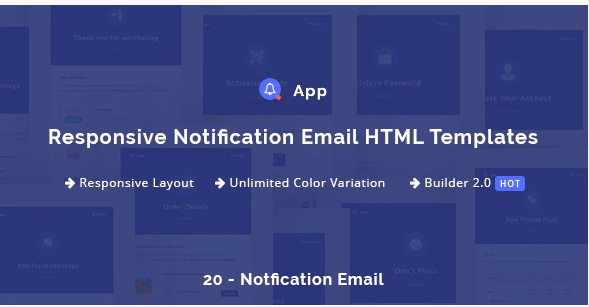 NotificationApp Responsive Notification Email HTML Templates