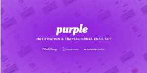 Purple Notification Transactional Email Templates