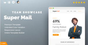 Responsive Email Online Template Builder SuperMail Team Showcase