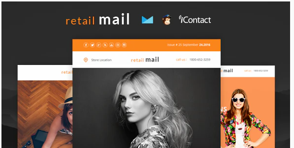 Retail Mail Responsive E mail Templates set Online Access