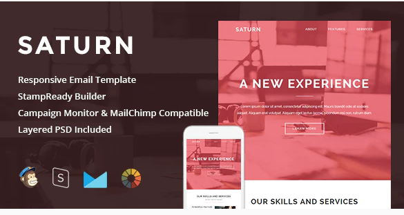 Saturn Responsive Email StampReady Builder