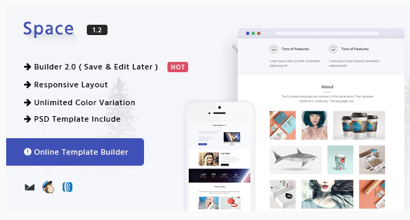 Space Responsive Email Template Online Builder