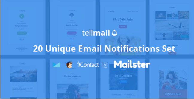 tellmail 20 Unique Responsive Email Set Online Access