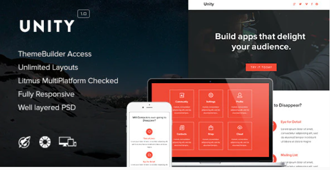Unity Responsive Email Themebuilder Access