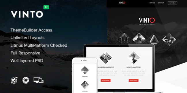 Vinto Responsive Email Themebuilder Access