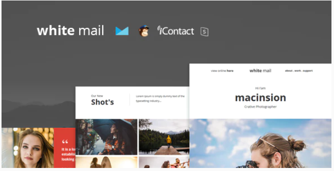 White Mail Responsive E mail Template Online Access