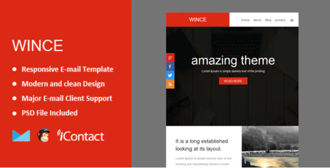 Wince Responsive E mail Template Themebuilder Access