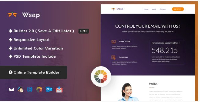 Wsap Responsive Email and Newsletter Template