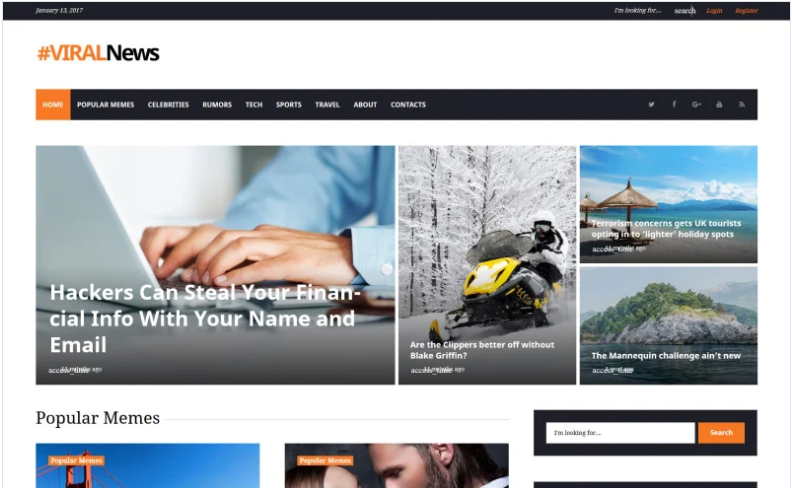 Viral News Portal Magazine WordPress Theme